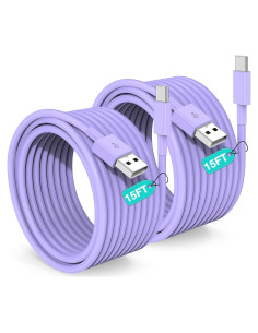 Cable USB C Extra Largo 5m Hcoob - Carga Rápida para iPhone y Samsung