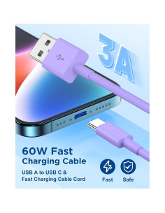 Cable USB C Extra Largo 5m Hcoob - Carga Rápida para iPhone y Samsung 2