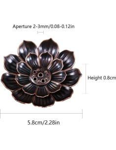 Soporte de Incienso de Loto ZHU YU CHUN - Zinc 15.24 cm 2