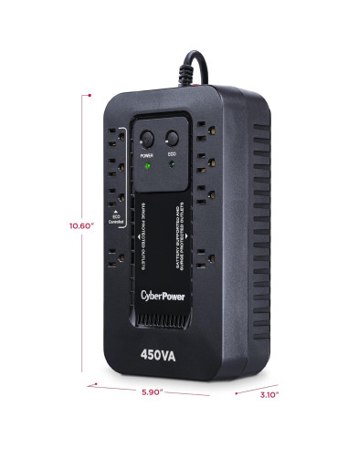 UPS CyberPower EC450G 450VA/260W, 8 Salidas, Modo ECO
