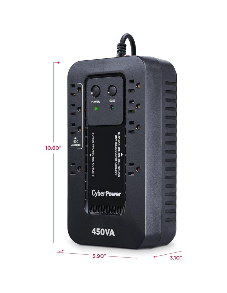 UPS CyberPower EC450G 450VA/260W, 8 Salidas, Modo ECO