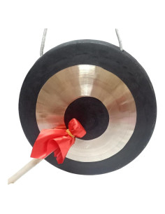 Gong Chino de Cobre RUIMIMI 30cm con Mazo de Madera