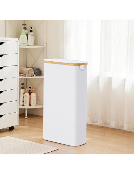 Cesta de lavandería delgada 63L con tapa y bolsa extraíble - Fiona