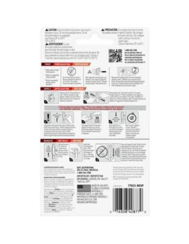 Tiras Adhesivas de Repuesto Grande Command 6 Unidades Blancas