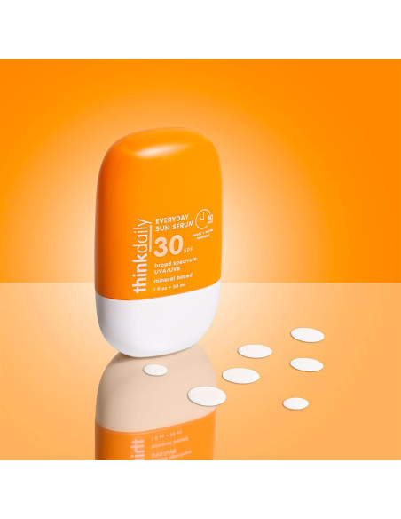Thinkdaily Suero Solar Facial SPF 30, 30 ml, Hidratante UVA/UVB Thinkdaily Suero Solar Facial SPF 30, 30 ml, Hidratante UVA/UVB
