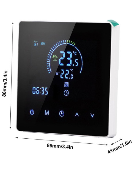 Termostato Inteligente Fafeicy LCD Programable 5-60C Blanco