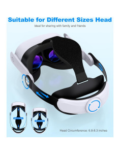 Correa Halo Ajustable NealGamefy para Meta Quest 3S/3/2 - Alivio de Presión 360 2