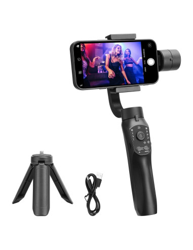 Estabilizador Gimbal 3 Ejes EOJDDPA para Smartphone Negro Mate