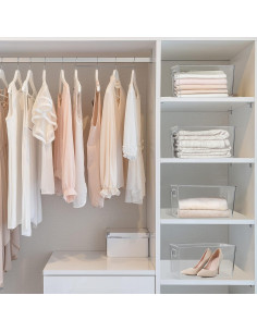 Set de 6 Bins de Almacenamiento Plástico Transparente YOZATIA 2