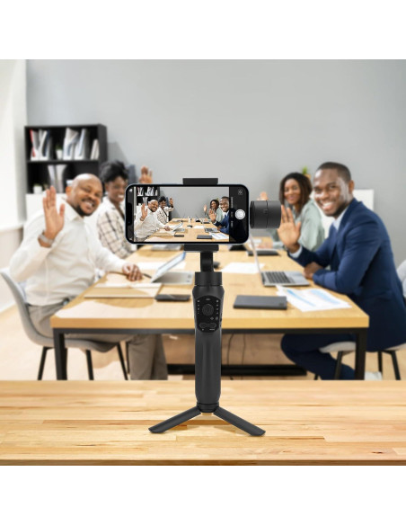 Estabilizador Gimbal 3 Ejes EOJDDPA para Smartphone Negro Mate