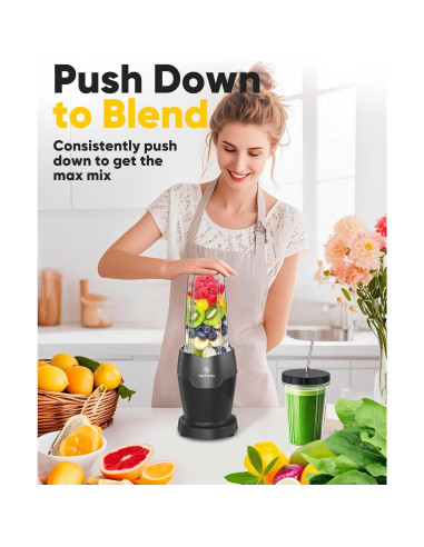 Licuadora Personal Befano BM900 1200W para Smoothies y Cócteles