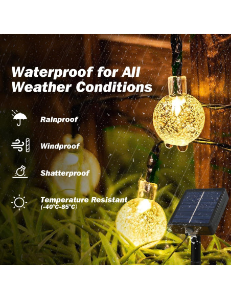 Luces Solares de Cadena USOKYO 120 LED 22m Impermeables