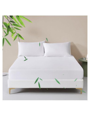 Sábana Ajustable Reina 100% Viscosa de Bambú Simple&Opulence