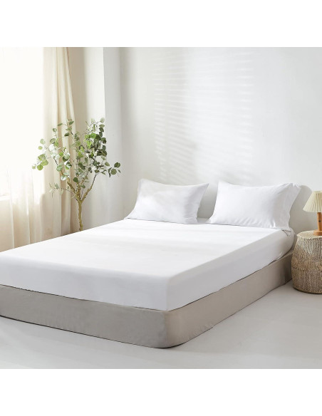 Sábana Ajustable Reina 100% Viscosa de Bambú Simple&Opulence