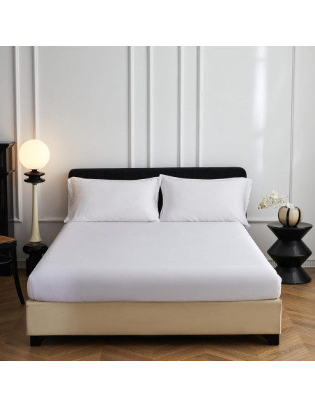 Sábana Ajustable Reina 100% Viscosa de Bambú Simple&Opulence