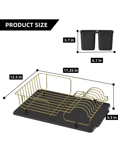 Estante Secador de Platos Buruis Acero Inoxidable 44.5x31.8cm