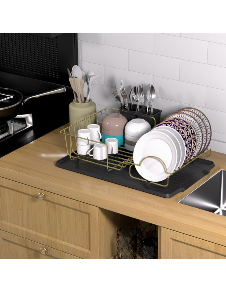 Estante Secador de Platos Buruis Acero Inoxidable 44.5x31.8cm
