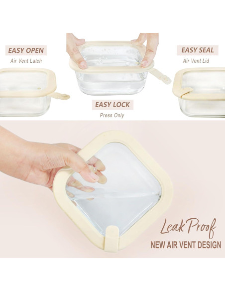 Juego de Contenedores de Vidrio Urban Green 6 Piezas 100% Libre de Plástico