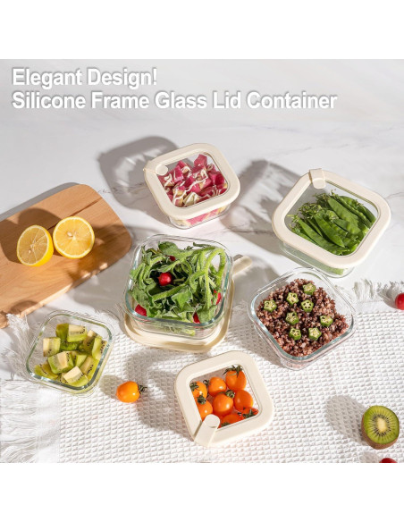 Juego de Contenedores de Vidrio Urban Green 6 Piezas 100% Libre de Plástico