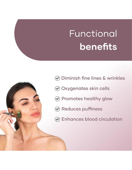 Rodillo de Jade y Gua Sha Saturno por GHC - Cuarzo Rosa Premium