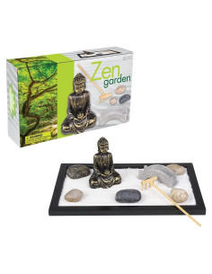 Juego de Jardín Zen Japonés 28x16.5cm con 7 Piezas y Rastrillo