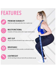 Banda de Resistencia Larga Kinetic Bands - Tela Antideslizante 2