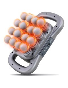 Pistola de Masaje GAXEZO con 16 Cabezas y 9 Modos - Gris