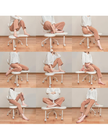 Silla de Meditación Pipersong con Respaldo Ajustable Negro