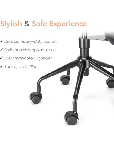 Silla de Meditación Pipersong con Respaldo Ajustable Negro