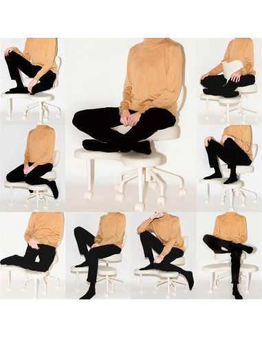 Silla de Meditación Pipersong con Respaldo Ajustable Negro