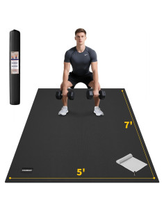 Alfombrilla de Ejercicio CAMBIVO 2.13m x 1.52m Antideslizante 7mm