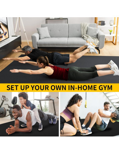 Alfombrilla de Ejercicio CAMBIVO 2.13m x 1.52m Antideslizante 7mm