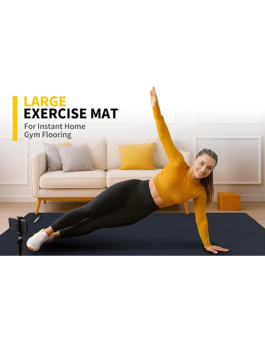 Alfombrilla de Ejercicio CAMBIVO 2.13m x 1.52m Antideslizante 7mm