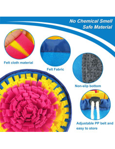 Alfombra Olfativa para Perros Vivificante 43x43cm Rojo Amarillo 2