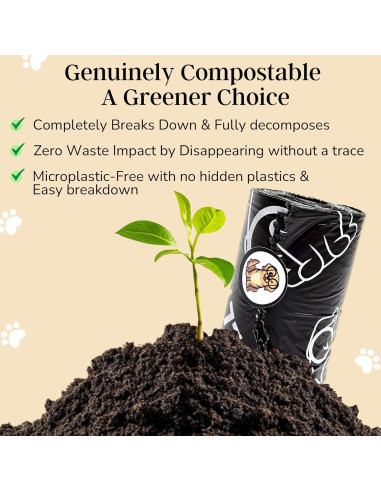 Bolsas biodegradables para excremento de perro EL NOPOO POUCH - 200 unidades