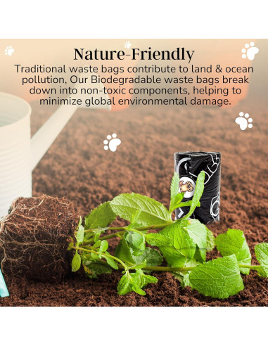 Bolsas biodegradables para excremento de perro EL NOPOO POUCH - 200 unidades