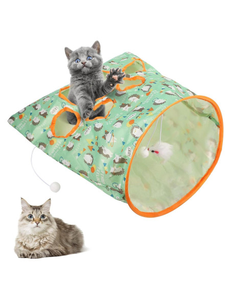 Túnel para Gatos BOXOB 50x44.5 cm con Juguete Interactivo