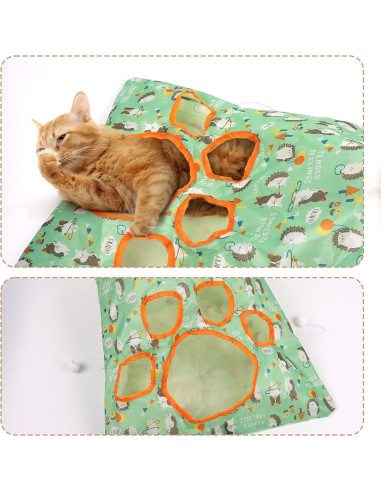 Túnel para Gatos BOXOB 50x44.5 cm con Juguete Interactivo