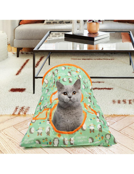 Túnel para Gatos BOXOB 50x44.5 cm con Juguete Interactivo