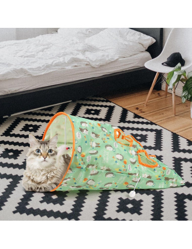 Túnel para Gatos BOXOB 50x44.5 cm con Juguete Interactivo