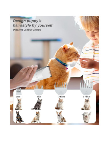 Recortadora Eléctrica Inalámbrica JOTUT para Perros Pequeños 4 en 1