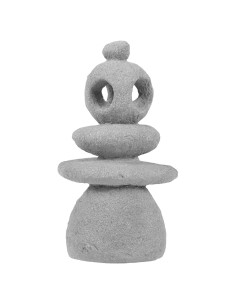 Estatua de Piedra Hecha a Mano GANAZONO Zen 4.29cm para Jardín