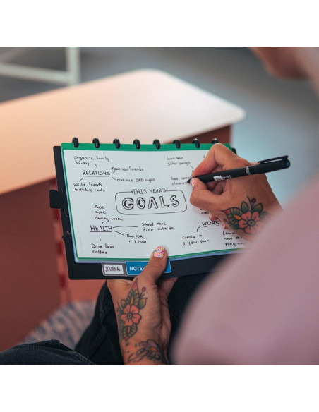 Cuaderno inteligente reutilizable A5 MODUBOOQ con 4 bolígrafos