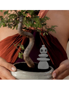 Estatua de Piedra Hecha a Mano GANAZONO Zen 4.29cm para Jardín 2