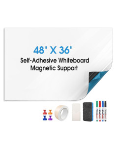 Pizarra Magnética Borrado en Seco MaxGear 95x76 cm con Accesorios