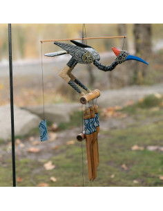 Campana de Viento de Bambú Cohasset Aurora - Decoración Exterior Hecha a Mano 2