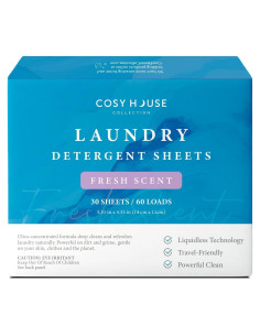 Hojas de Detergente para Ropa Cosy House - Aroma Fresco, 30 Hojas
