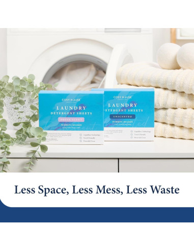 Hojas de Detergente para Ropa Cosy House - Aroma Fresco, 30 Hojas