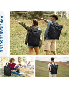 Mochila Tote Convertible Plegable GOLF Nylon 21.9L Negra 2