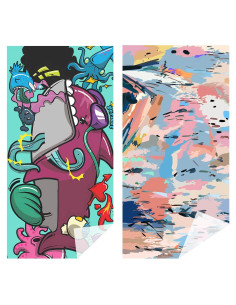 Paquete de 2 toallas de playa QHLhomestead 160x80cm secado rápido